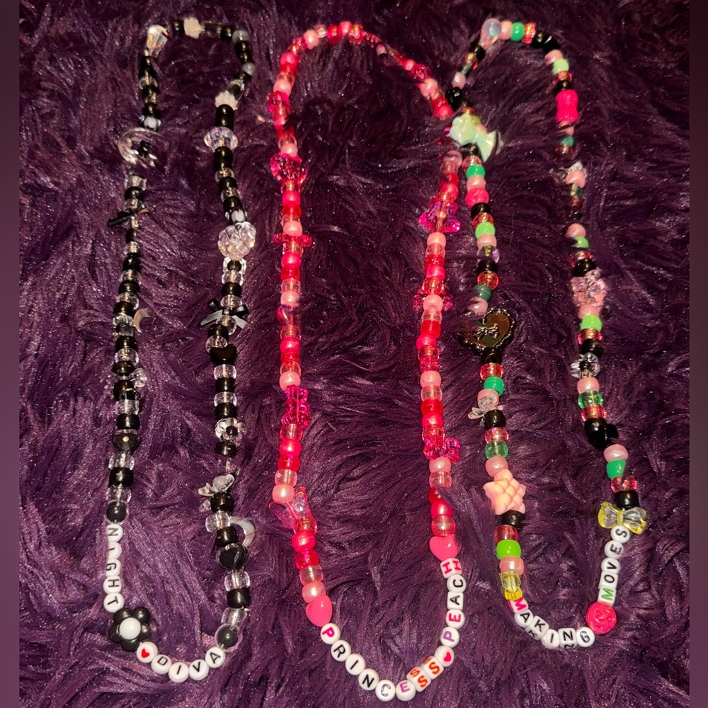 3pk rave kandi necklace bundle